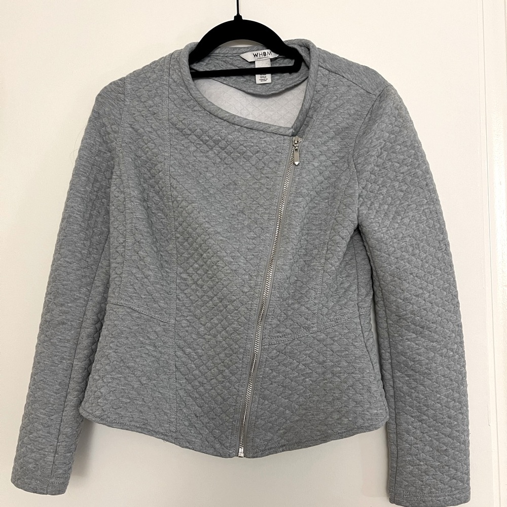 Gray White House Black Market Blazer